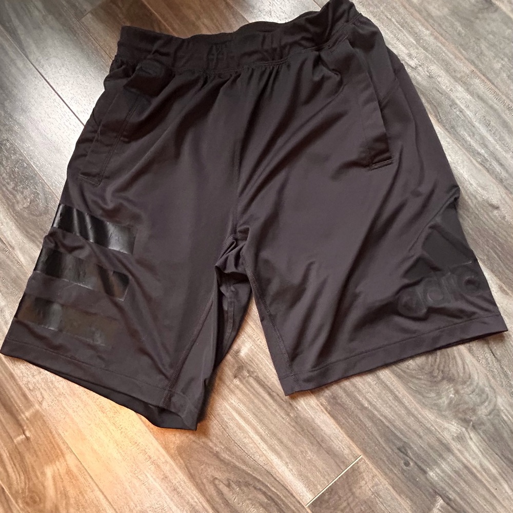 Adidas Black Athletic Shorts Lightweight Performance
